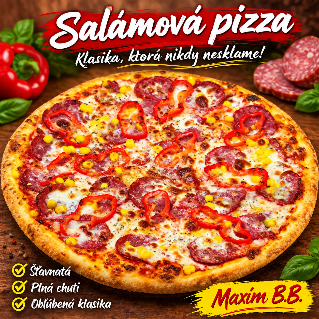 Pizza salámova